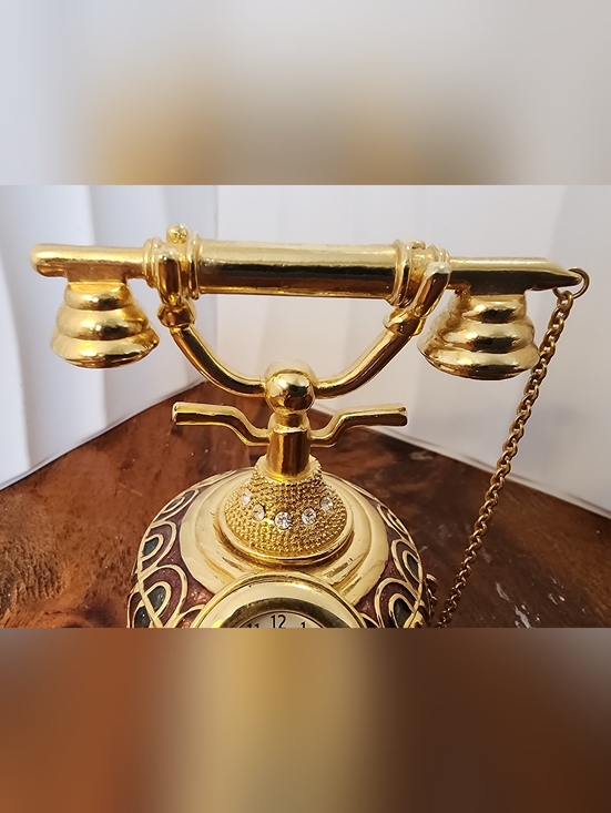 Sweet Little Telephone Clock Trinket Box - Picture 2 of 5